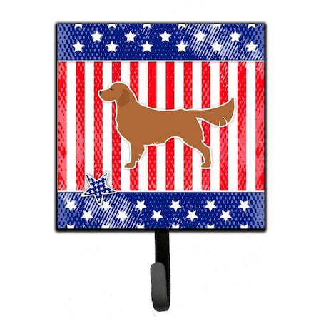 Jensendistributionservices USA Patriotic Golden Retriever Leash or Key Holder MI1711677